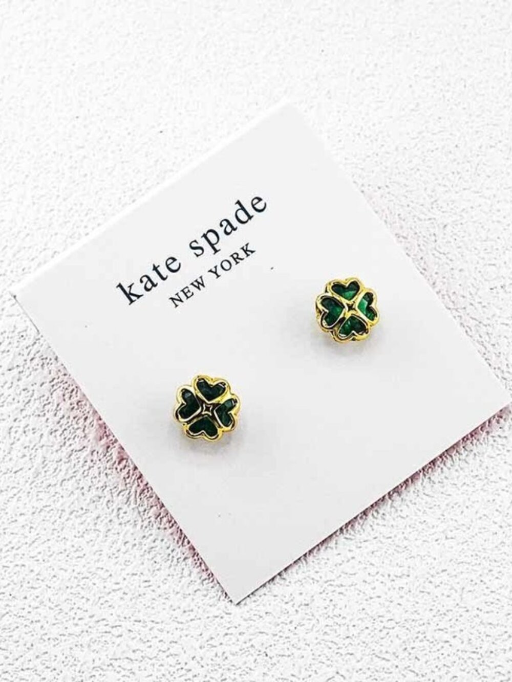 Kate Spade Four-Leaf Clover Crystal Stud Earrings